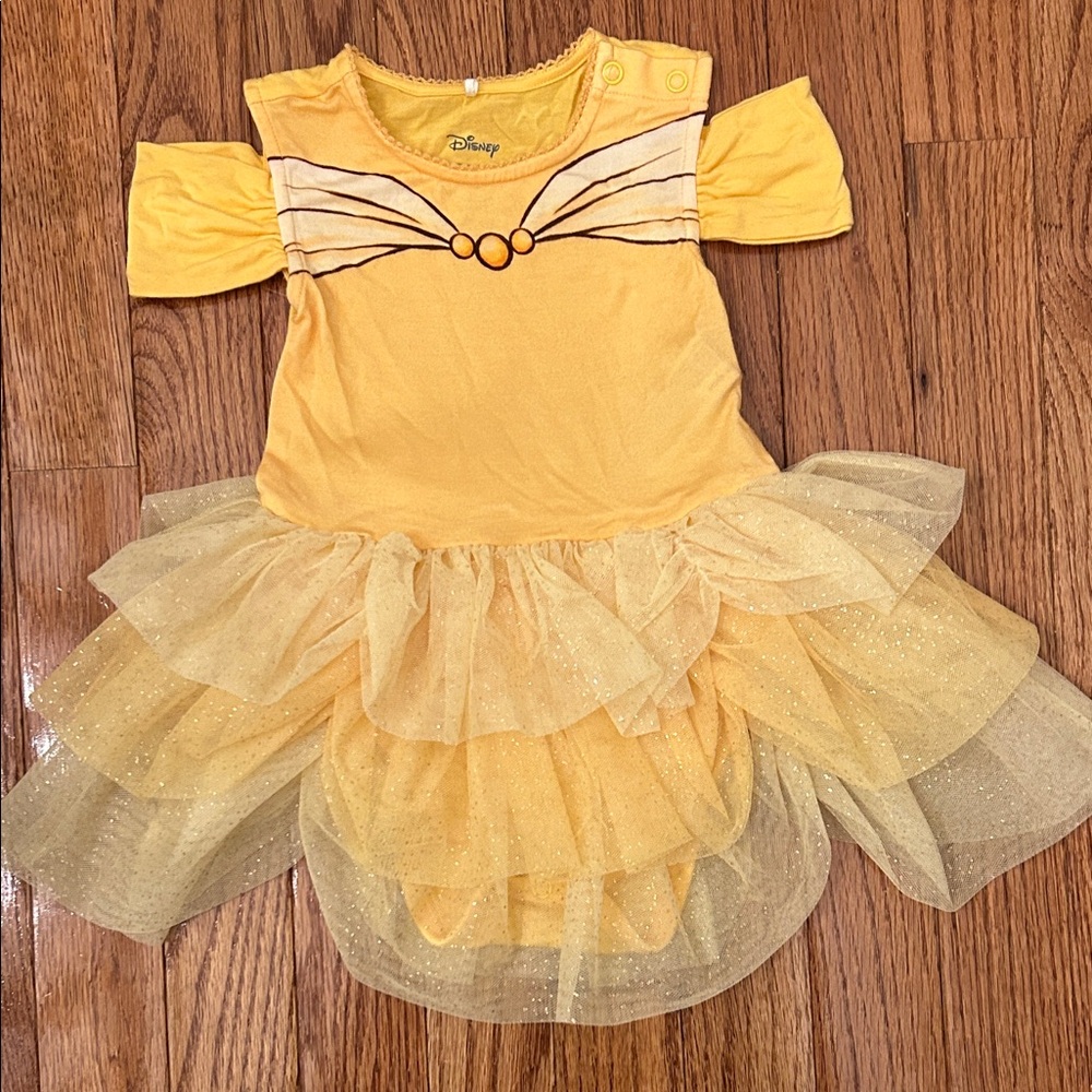 Posh Peanut x Disney Yellow Belle Costume Tutu Dress-18-24M
